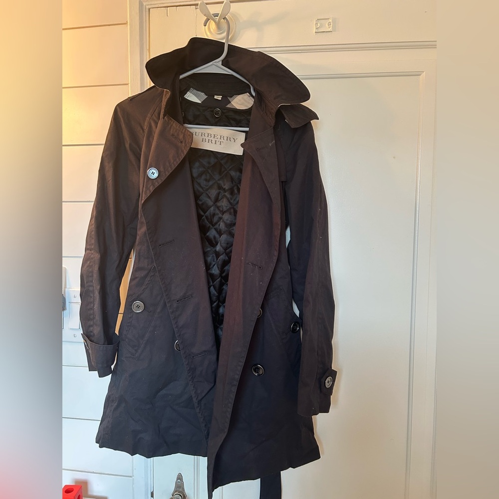 Burberry Brit Black Trench Coat